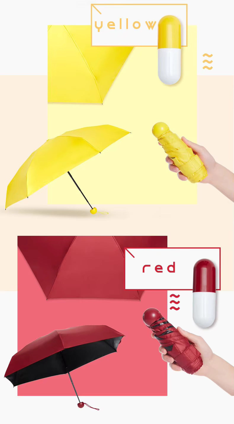 Mini Capsule Folding Umbrella (Pack of 5)