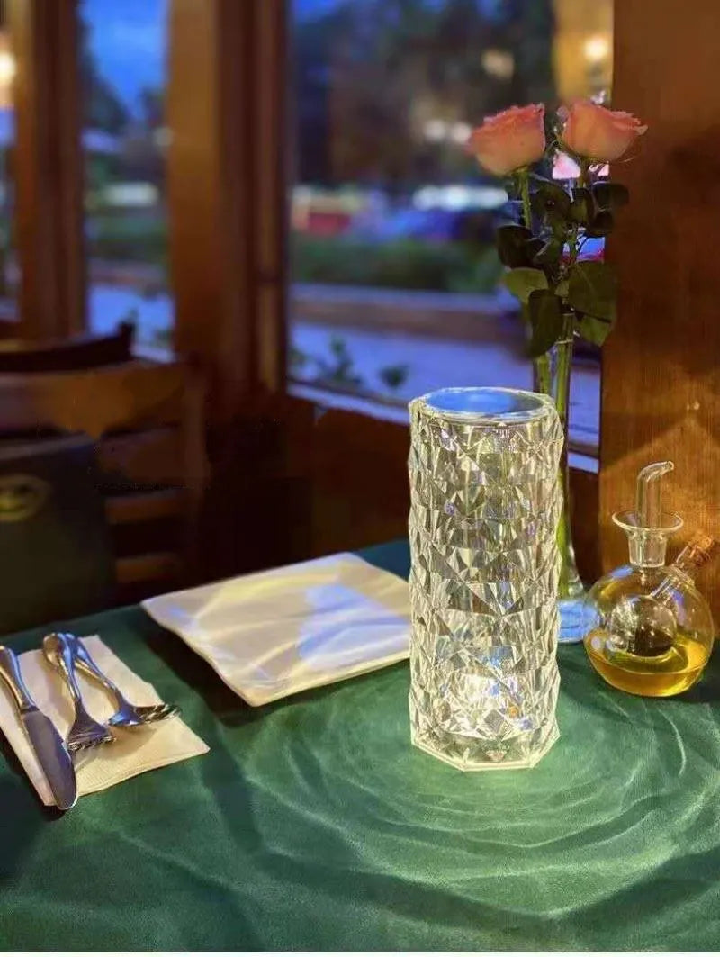 Rose Crystal Touch LED Lamp