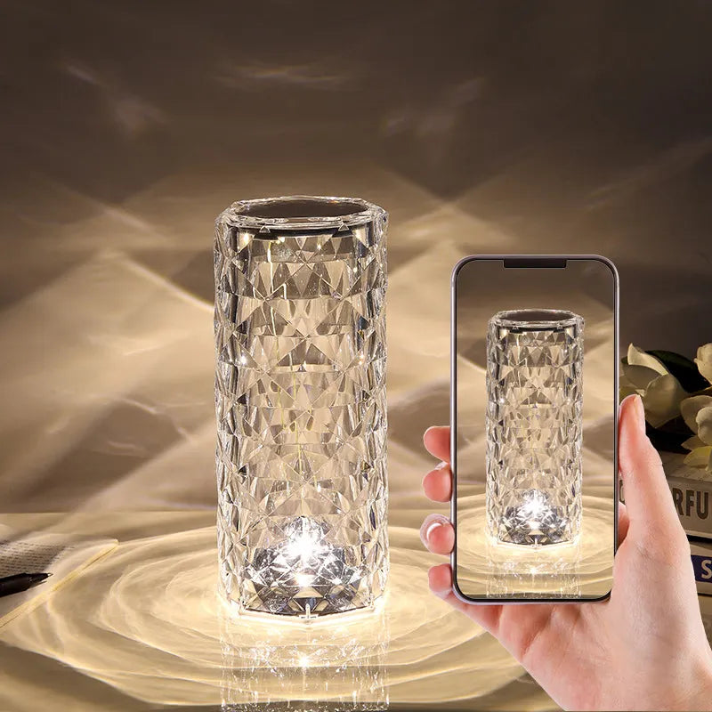 Rose Crystal Touch LED Lamp