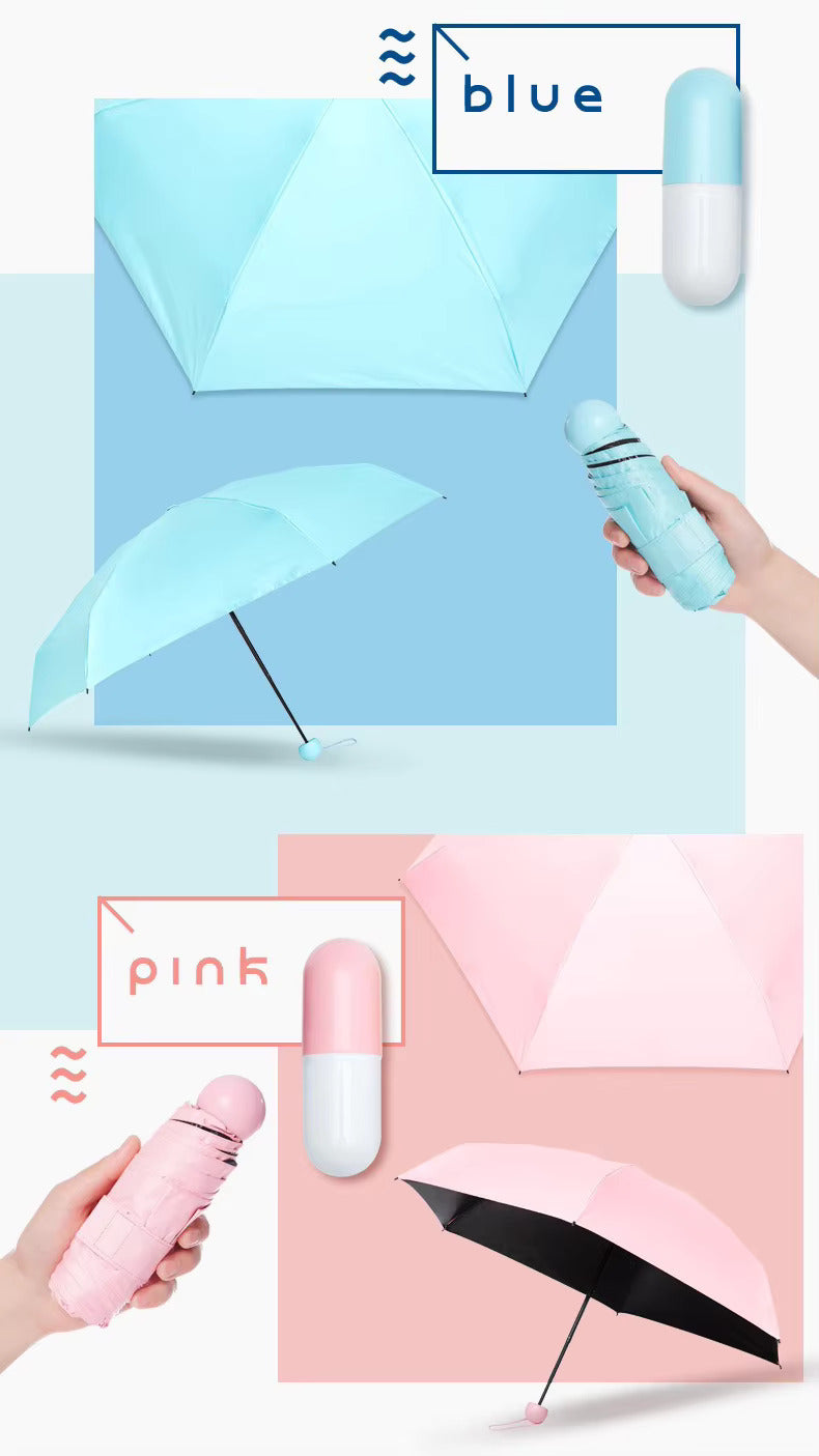 Mini Capsule Folding Umbrella (Pack of 5)