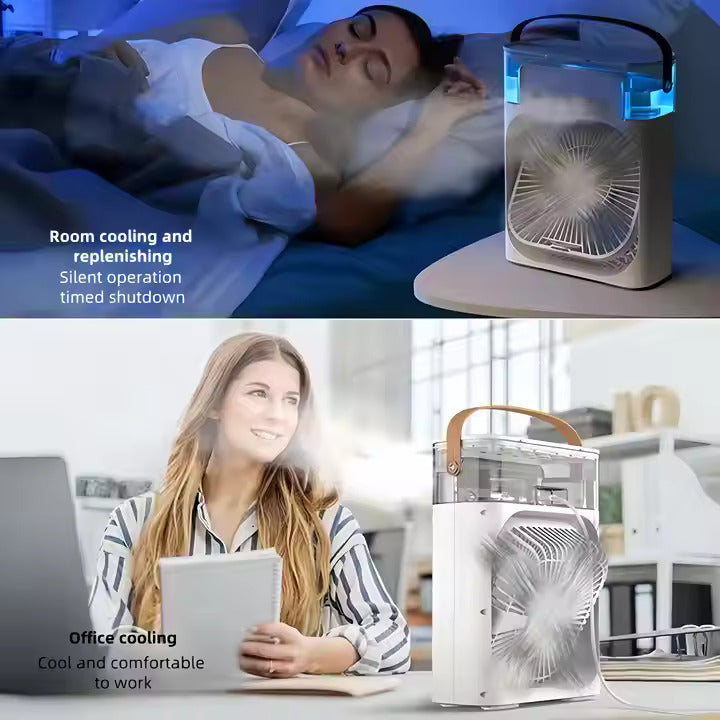 Portable Mini USB Air Cooler & Humidifier Fan