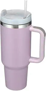 40oz Stainless Steel Insulated Tumbler with Handle & Straw